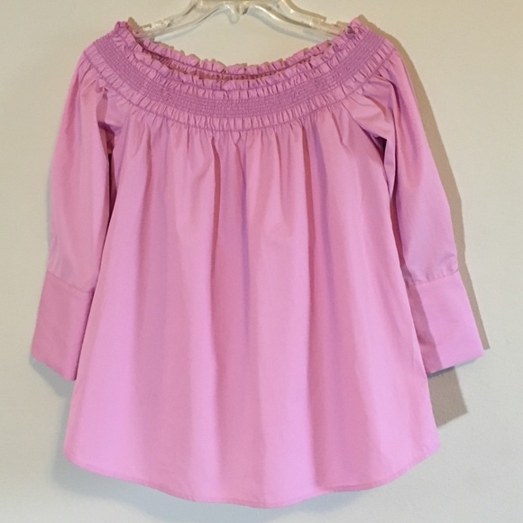 Carlisle Tops - NWT Off Shoulder Top Tank Smocked Babydoll Pink